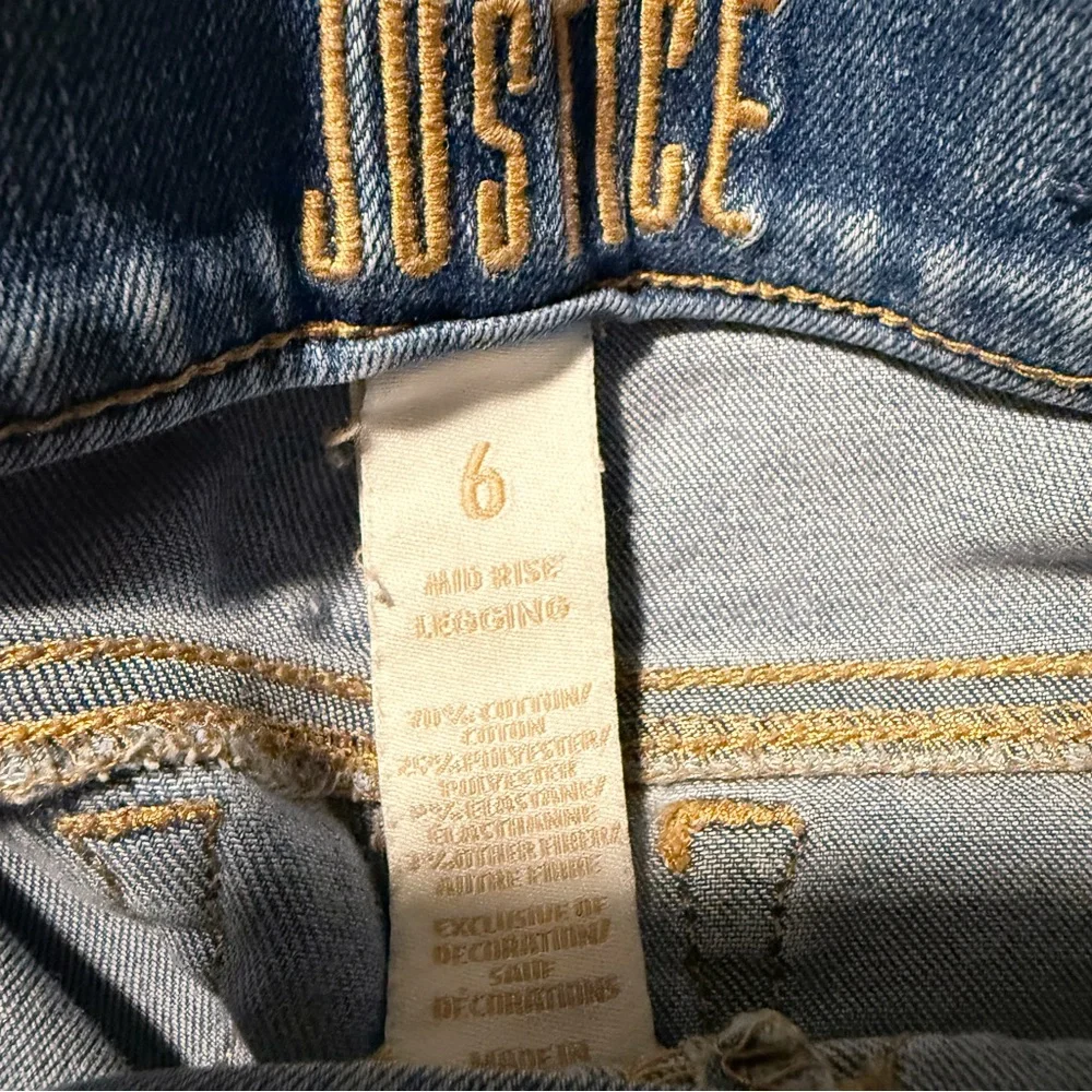 Justice Girls Light Blue Midrise Jeggings